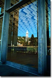 Reflection of Sather Tower